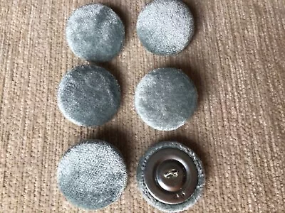 Duck Egg Pastiche Crushed Velvet 45L/28mm Upholstery Loop Back Buttons Blue • £1.59