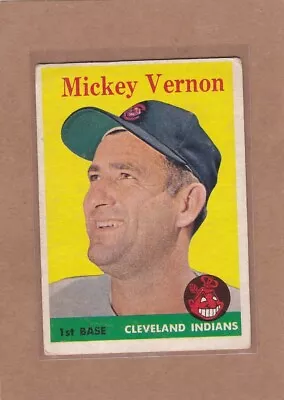 1958 Topps Baseball Mickey Vernon #233 Indians Vg *a22524 • $1.75