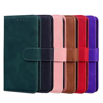 For ZTE Blade A72 A52 V40 Vita A7S 2020 Solid Color Wallet Flip Stand Phone Case • $13.85