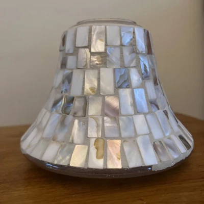 $19.99 • Buy Yankee Candle Mother Of Pearl Mosaic Glass Candle Shade Cover 2011