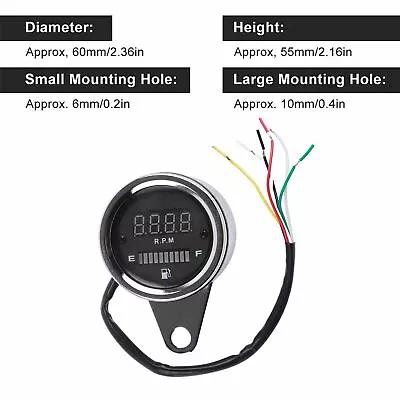 ・Motorcycle Digital Tachometer Tacho Speedometer Gauge 2 Airguide Cylinder Modif • $20.53