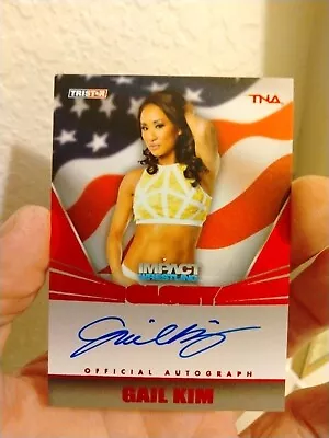 2013 TRISTAR TNA Impact Wrestling Glory Gail Kim Red Auto #19/50 • $30.99