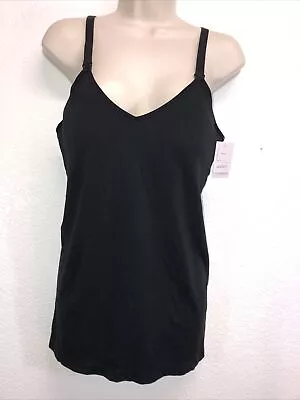 $15.29 • Buy NWT Auden Womens Nursing Sleeveless Adjustable Strap Cami Tank Top Black LARGE