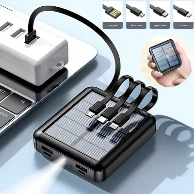 $21.88 • Buy Portable 900000mAh Solar Mini Power Bank Battery Charger USB LED Fr Mobile Phone