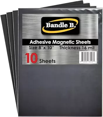 Bandle B. Magnetic Sheets 8  X 10  Pack Of 10. Flexible Magnetic Sheets Wit... • $25.02