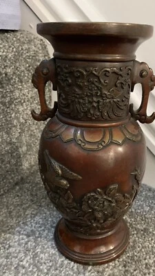£189.99 • Buy Japanese Bronze Vase Collectable Heavy ...............