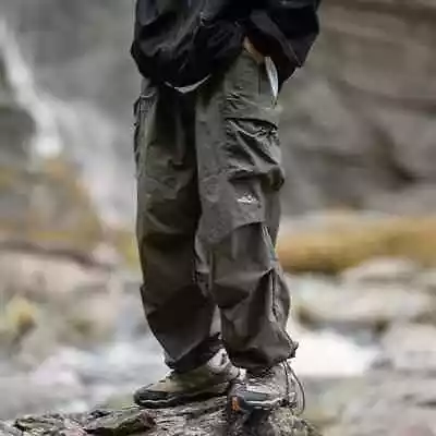 Parachute Cargo Pants Men Oversize Outdoor Casual Trousers Male Waterproof Pants • $42.97