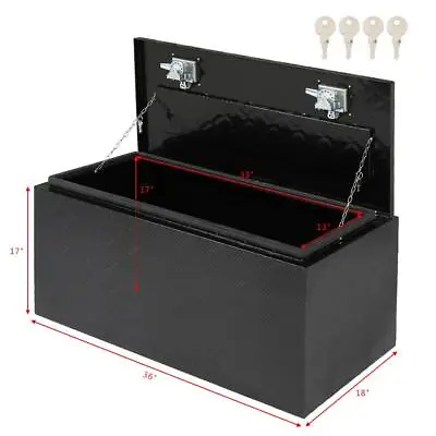 36x18  Heavy Duty Black Aluminum Tool Box Truck Storage Underbody ATV/Trailer • $131.21