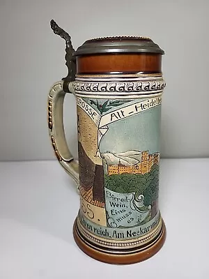 German Stein Heidelberg Germany Beer Mettlach? Villeroy Boch? • $50