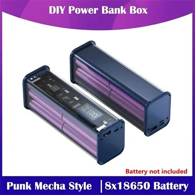 For 8pcs 18650 Battery Slot Case Fast Charging Box Holder 22.5W DIY  Power Bank • £13.67