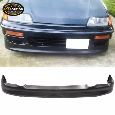 $144.99 • Buy Fits 90-91 Honda CRX SI CS Style PU Front Bumper Lip Spoiler Splitter