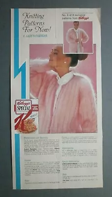 1988 Free Knitting Pattern Given Away With Kellogg's  Special K  Cereal • £4