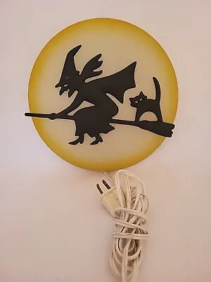 Midwest Of Cannon Falls Flying Witch Light Vintage Halloween Moon Witch Broom  • $45