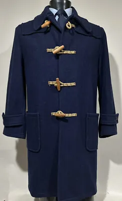 Duffler X Chipp Wool Blue Toggle Duffle Coat Men’s 40 R Made In USA • $499.99