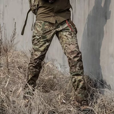 Waterproof Mens Tactical Military Pants Combat Cargo Casual Trousers Camo Hiking • $37.99