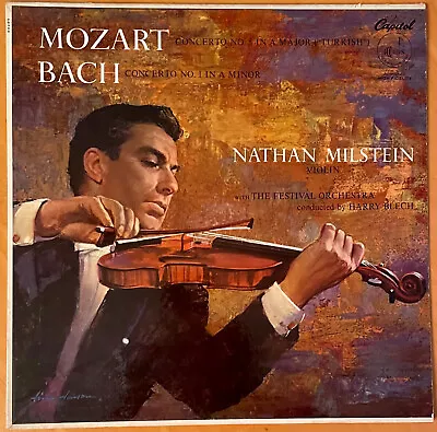 MILSTEIN / MOZART /BACH Violin Ctos CAPITOL 1957 LP D2/D2 Scarce VG++ • $24.99