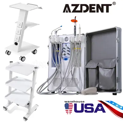  Mobile Dental Portable Delivery Unit Air Compressor Suction System/Medical Cart • $1055.12