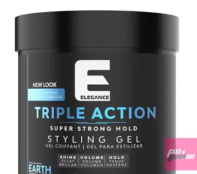 Elegance TRIPLE ACTION SUPER STRONG HOLD Gel EARTH 33.81oz / 1000ml • $18.50