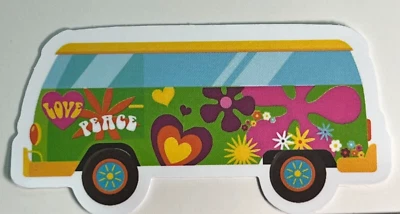 $5.99 • Buy Peace Love VW Bus Vinyl Sticker Decal ThinkBomb Anything Free Ship & Track