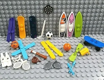  LEGO SPORTS EQUIPMENT ~ Surf Snowboard Ski Basketball Baseball Soccer Tennis ++ • $32.95