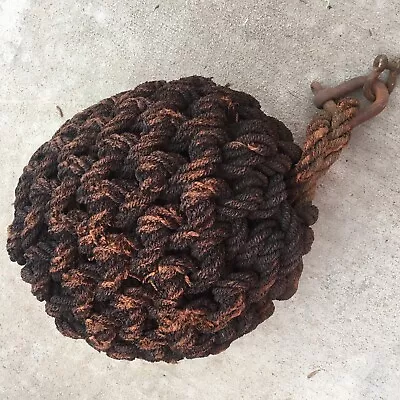 Vintage Nautical Rope 17” Diameter Mooring Ball Gordian Knot Marine Ship Ocean • $249.99