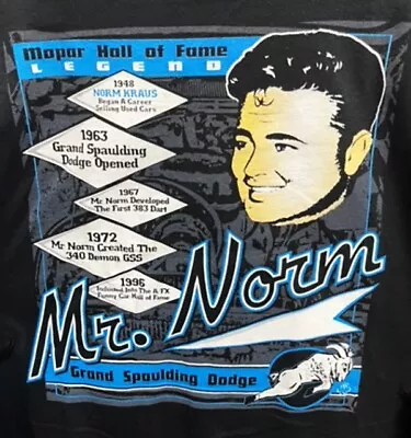 Cool Vrhtf Rare Nhra Vtg  Mr Norm   Mopar Hall Of Fame Legend  T Shirt Size 3xl • $99.99