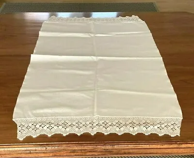 Vintage Edwardian Towel With Lace Edging • £13
