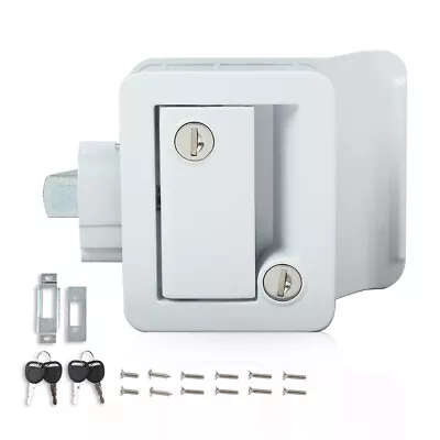 $24.76 • Buy RV Entry Door Lock Handle Knob W/ Deadbolt Camper Travel Trailer Latch Key New