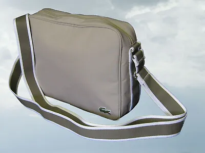 New Vintage LACOSTE Unisex Horizontal Cross-over Shoulder Bag Casual 2.17 Beige • $194.84
