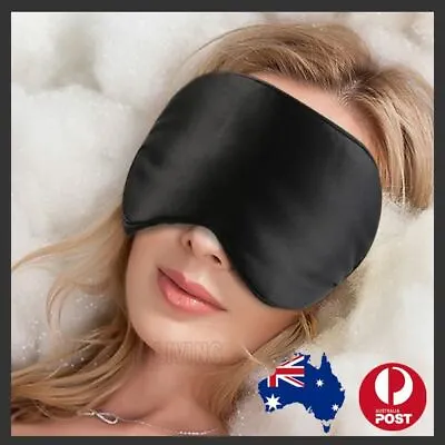 $8.09 • Buy 100% Pure Silk Sleeping Sleep Eye Mask Blindfold Lights Travel Relax Soft
