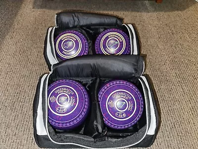 Greenmaster Premier Lawn Bowls Size 1 Heavy - A 21 WB + Carry Bags • $500