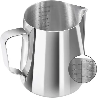 $16.95 • Buy YYP Milk Frothing Pitcher 3 Measurement Scales- Stainless Steel Steaming Pitcher