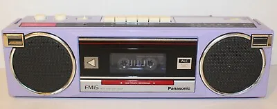 WORKING Vintage Panasonic FM 15 FM AM Stereo Radio Cassette PURPLE Lavender • $79.99