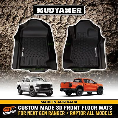 $219 • Buy Front MUDTAMER 3D Custom Floor Mats Ford Next Gen Ranger RAPTOR 5/2022-24