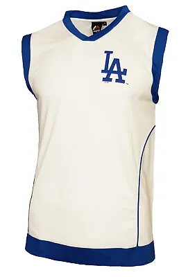 Majestic Los Angeles LA Dodgers Baseball T Shirt Mens S M L MLB Vest Jersey • £6.29