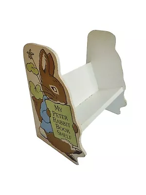 Vintage  My Peter Rabbit Book Shelf  Holder Wooden Nursery Storage  • $30