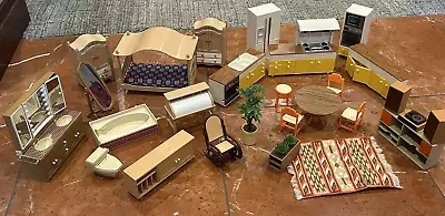 Tomy Smaller Homes Dollhouse Furniture Accessories Mcm 1970s Huge Lot Euc • $149.99