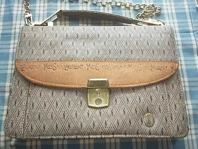 Yves Saint Laurent YSL Vintage 1960's Reversible Monogram Handbag  Gold Chain • $600
