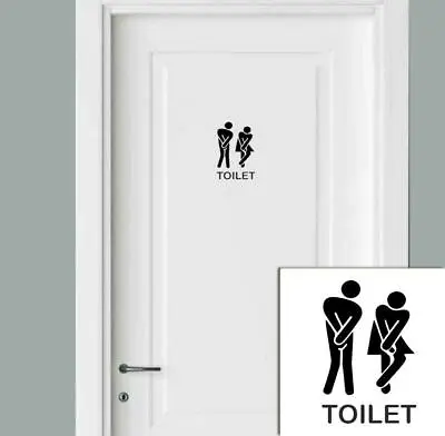 £2.05 • Buy Toilet Loo WC Door Vinyl Sticker Decal Men Women Funny Wall Art