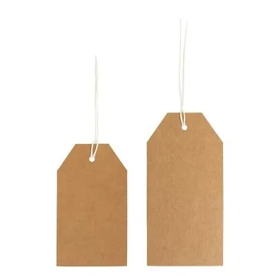 Brown Luggage Gift Tags - 32 Pack - 12 Samll &20 Large Wedding/Labels/Craft/xmas • £2.49