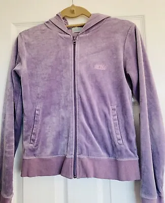Hooch Purple Hoodie Zip Velour  Size 12 • £6.99