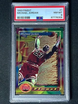 1993 Topps Finest Michael Jordan #1 PSA Graded Card Chicago Bulls HOF GOAT • $79.95