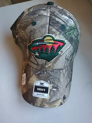 Minnesota Wild Hat Cap Adjustable Green Camo One Size Fits All • $4