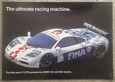 McLaren BMW F1 Gtr Car Poster Print 24 Hrs Le Mans Gordon Murray GT Racing • $6995