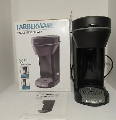 Farberware Single Serve Brewer Black Coffee Maker Model #201762 K-Cup Pod L 11  • $17.99