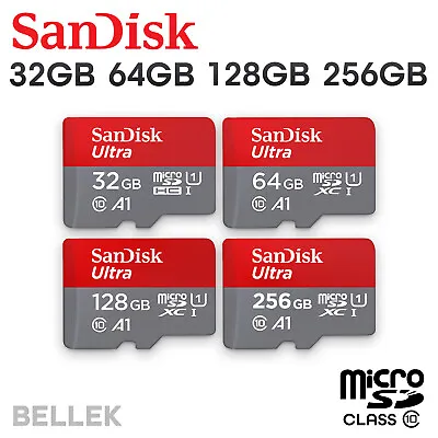 £9.99 • Buy SanDisk Ultra Micro SD Card 32GB 64GB 128GB 256GB Class 10 Memory Card SDHC SDXC