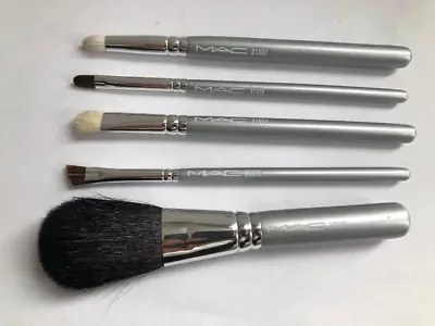 Mac 5 Piece Silver Brush Set Travel Size • $39.99