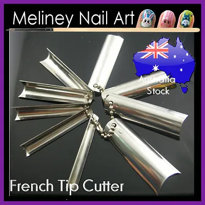 Q French Tip Cutter Acrylic Nail C Curve Tool Smile Line Single Tip Edge Metal • $11.74