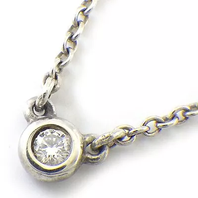 Tiffany & Co. Necklace By The Yard Single Elsa Peretti 1P Diamond Silver 925 • $220