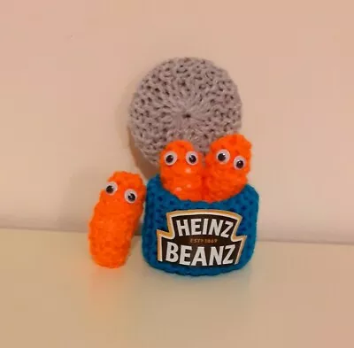 Hand Knitted X1 BAKED BEANS Knitted  Food/Toys Play Kitchen/Shop  • £7.50